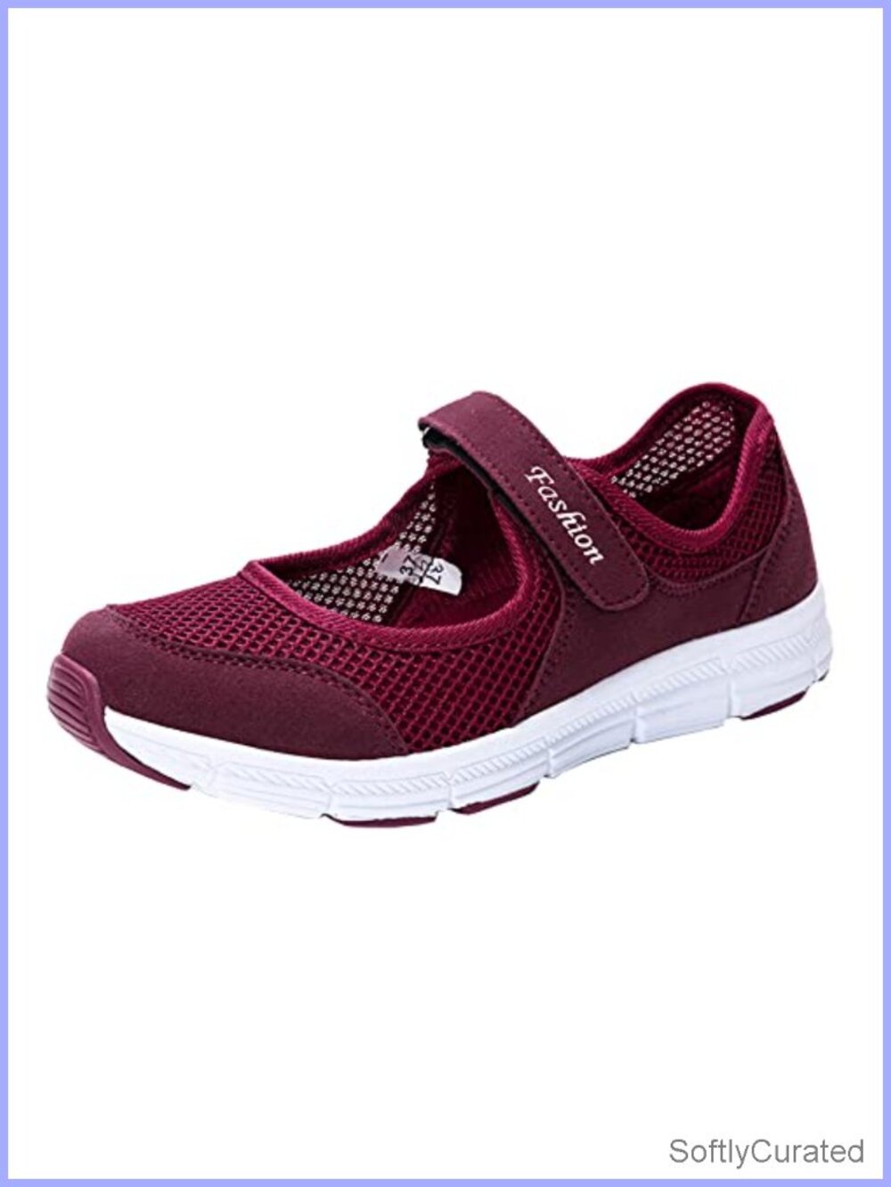 missfiona Womens Hollow Out Mary Jane Flats Breathable Soft-Soled Walking Shoes